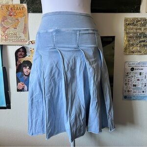 🌙 Vintage Faux Denim Pleated Skirt 🌙